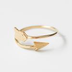 Arrow rings,adjustable ring in gold