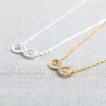Tiny Infinity Necklace in Silver