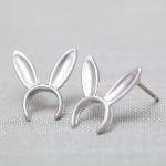 Cute Bunny Earrings In Silver