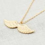 Angel Wing Necklace In Gold