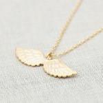 Angel Wing Necklace In Gold