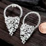 Mary-swarovski Crystal Drop Earrings,bridal,clear..