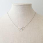 Bow Necklace In Silver
