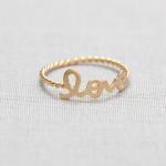 Us 8 Size-love Word Ring
