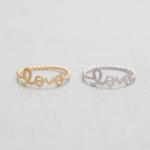 Us 8 Size-love Word Ring