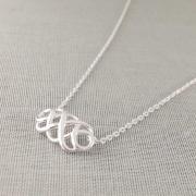 Tiny Celtic Knot infinity Necklace in silver