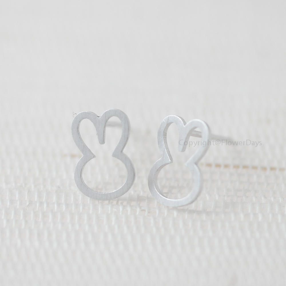 Cute Bunny Earrings In Silver,rabbit Earring