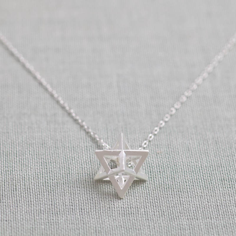 3d Star Necklace In Silver On Luulla