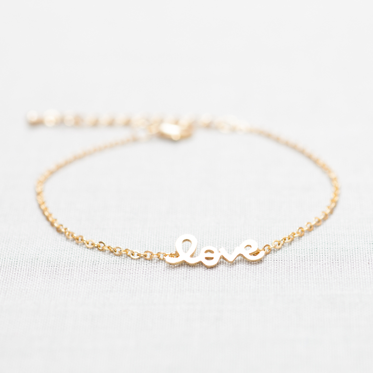 bracelet with word love