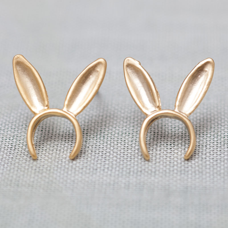Cute Bunny Earrings In Gold on Luulla