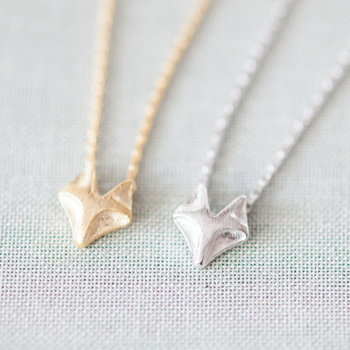FOX Face Necklace In Gold on Luulla