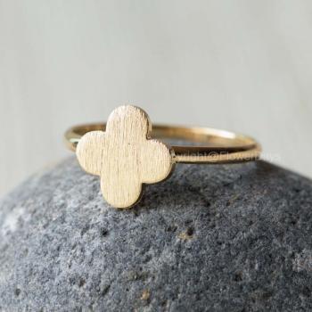 Cute Clover adjustable ring in Gold