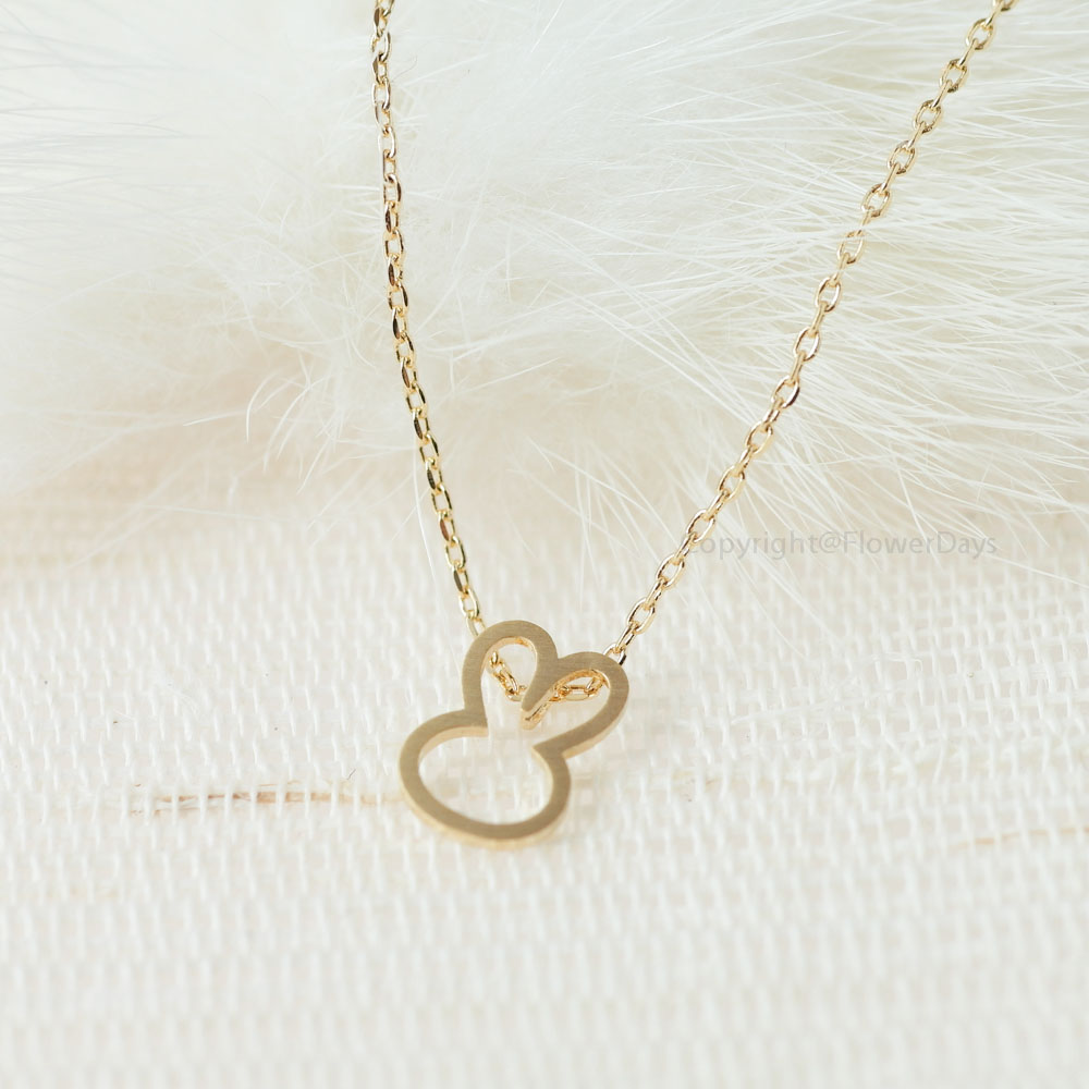 Cute Bunny Necklace In Gold,Bunny Rabbit on Luulla