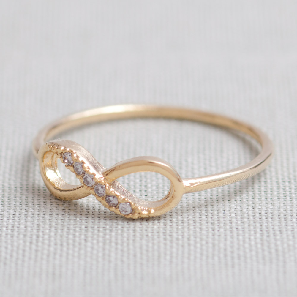 Us 5 Size-delicate Infinity Ring In Gold on Luulla