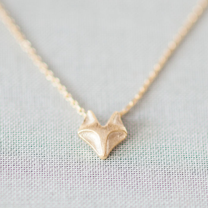FOX Face Necklace In Gold on Luulla